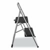 Cosco 2-Step Folding Steel Step Stool, 200 lb Capacity, 17.38w x 18d x 28.13h, Cool Gray 11-135CLGG1